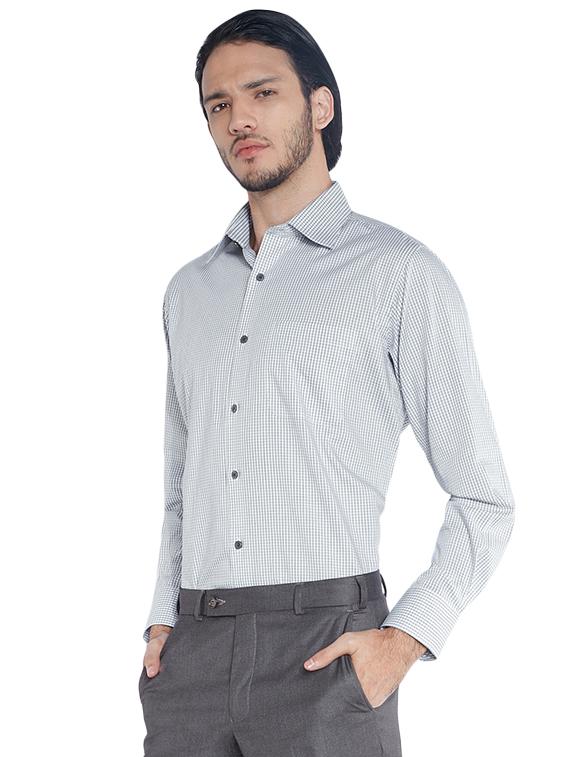 grey checkered  formal shirt - 17752448 -  Standard Image - 1