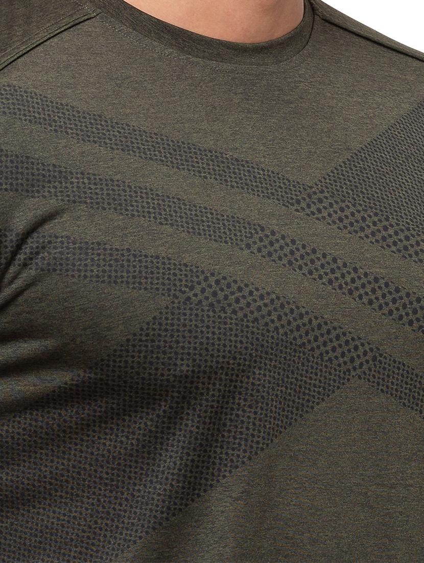 olive green printed t-shirt - 17753258 - Standard Image - 4