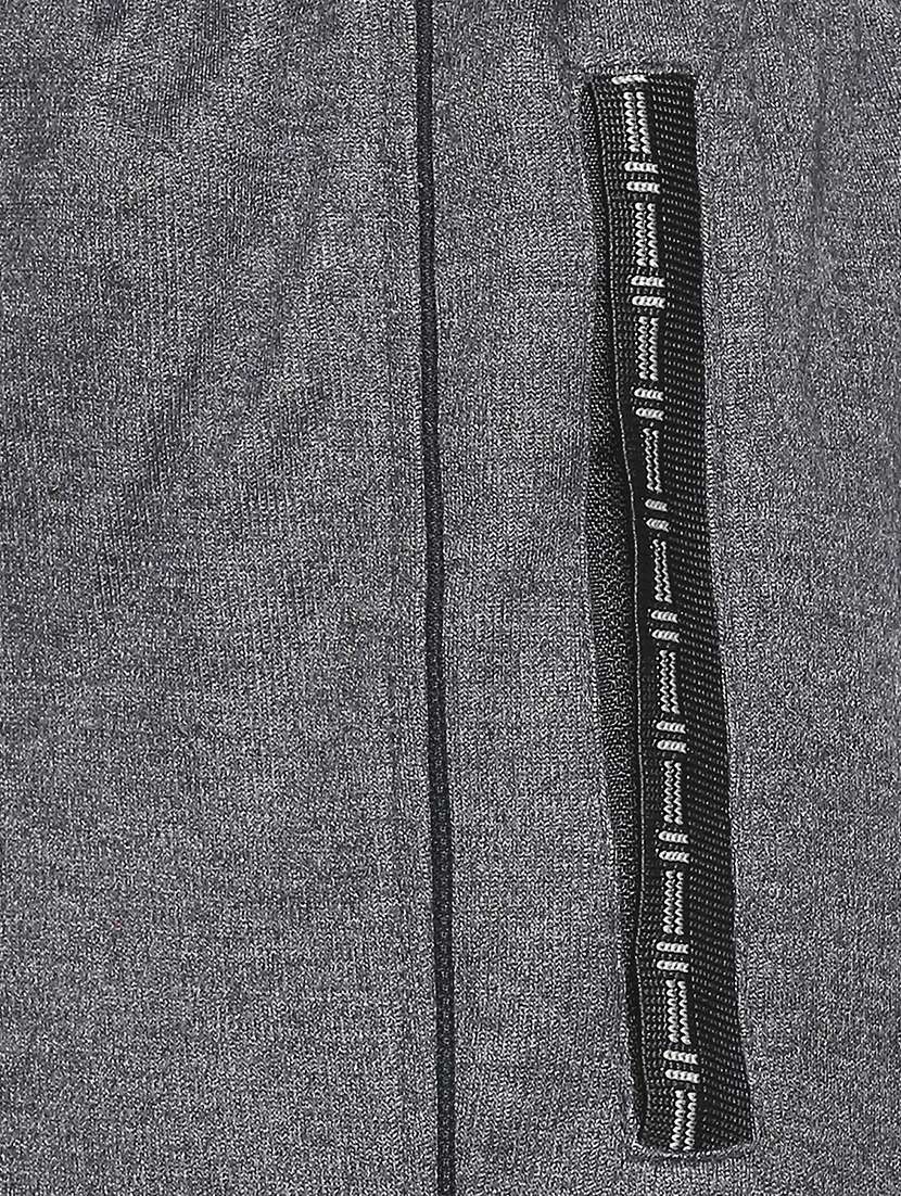 grey solid full length track pant - 17753259 -  Standard Image - 4