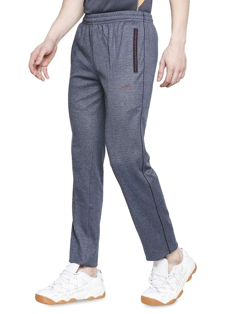 blue solid full length track pant - 17753260 -  Standard Image - 1