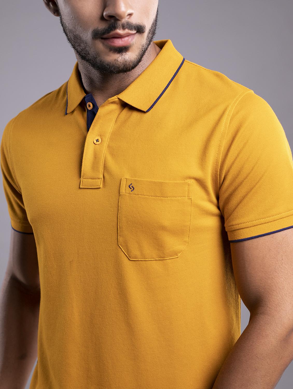 men solid short sleeve regular fit polo t-shirt - 17753287 - Standard Image - 4