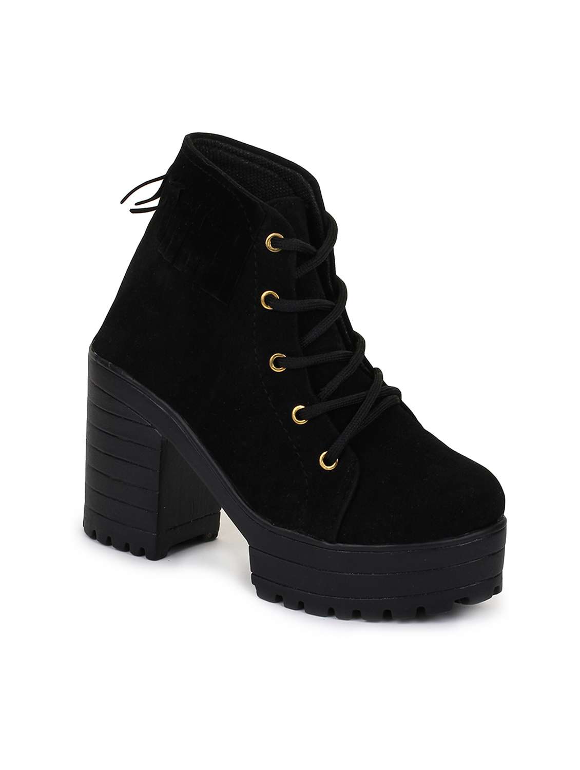 black suede ankle  boots