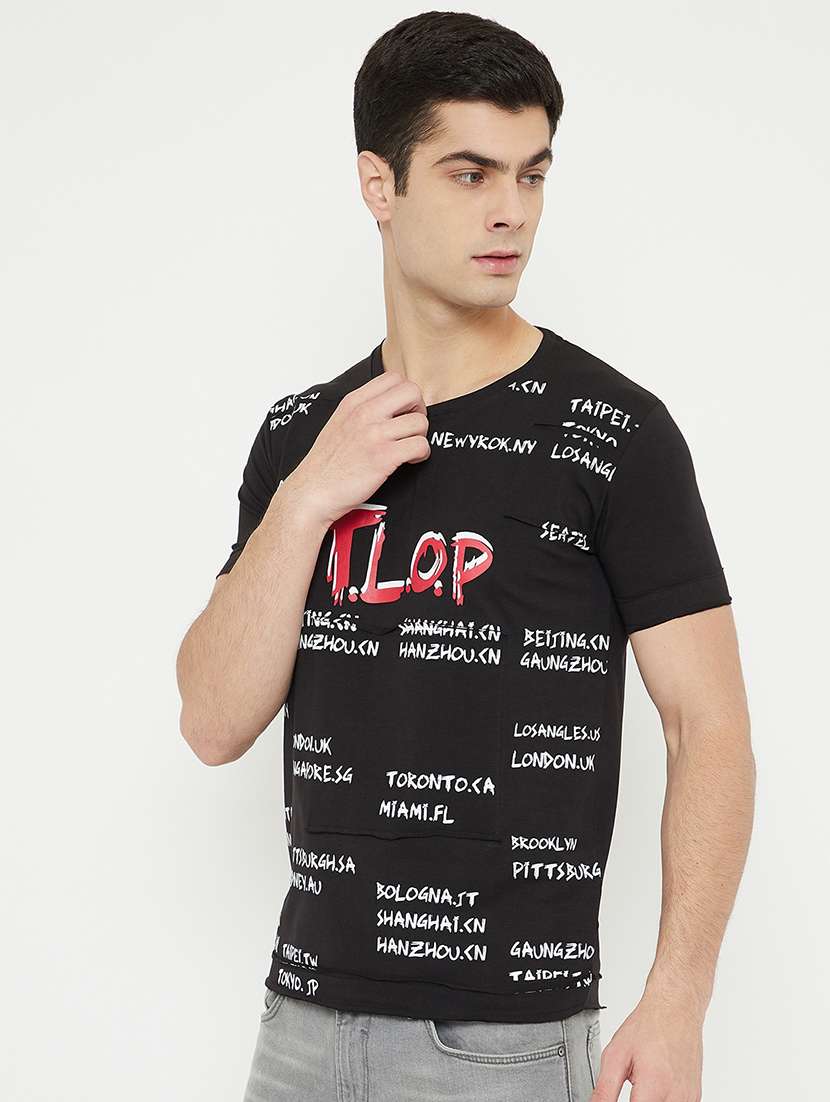 men front print short sleeve t-shirt - 17754239 -  Standard Image - 1