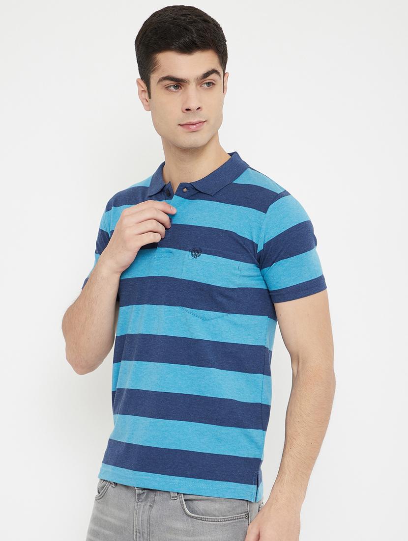 blue striped polo t-shirt - 17754320 -  Standard Image - 1