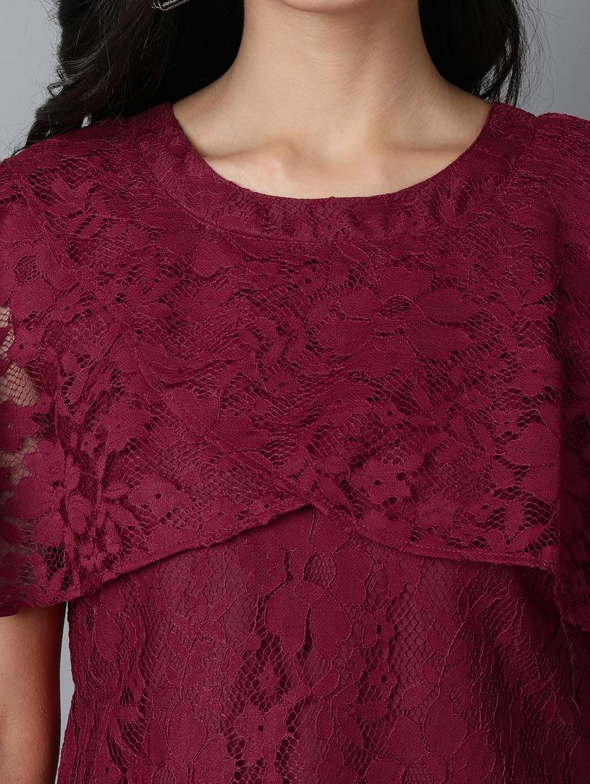 cape sleeved laced top - 17754817 - Standard Image - 4