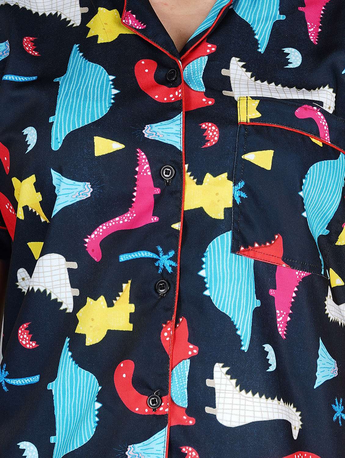 quirky printed nightwear shorts set - 17755479 - Standard Image - 4