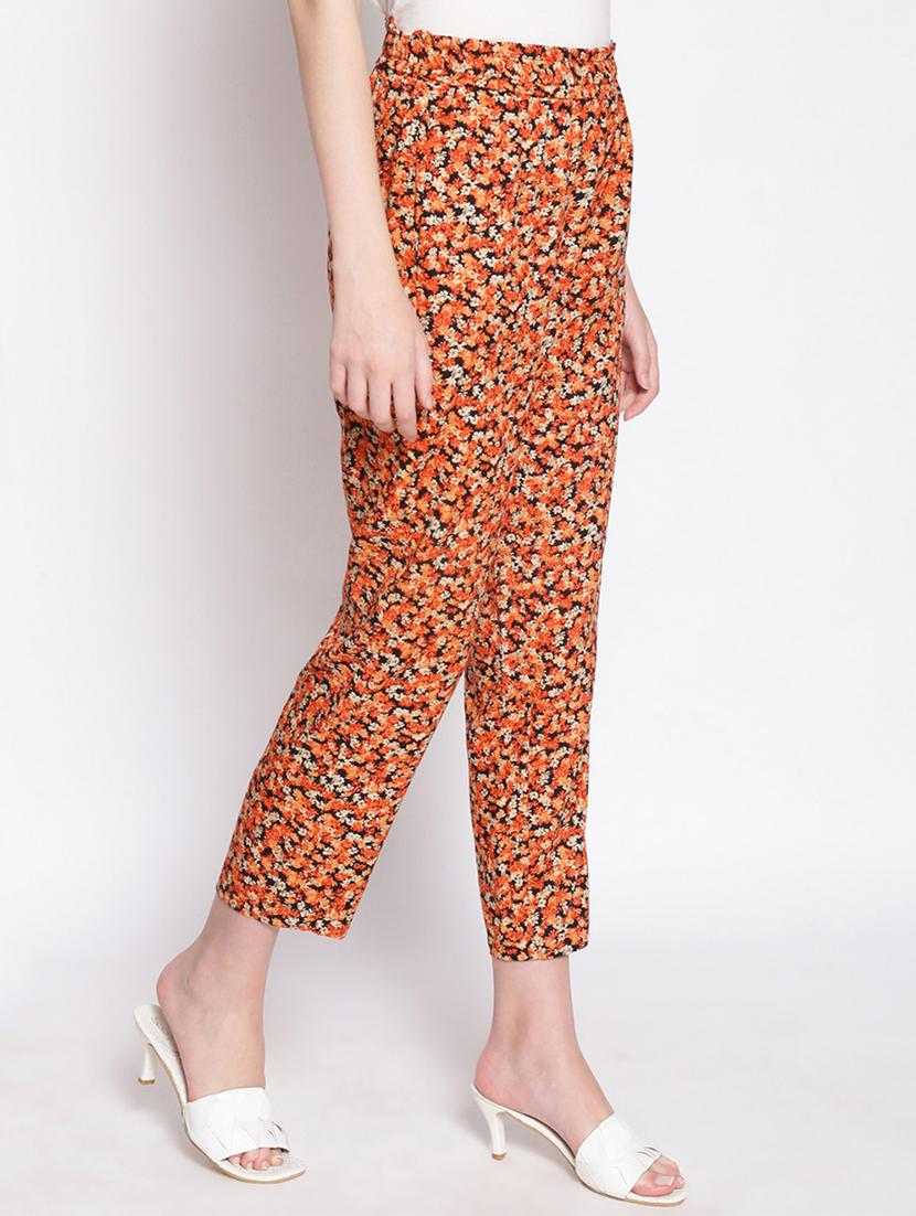 high rise floral trouser - 17756142 - Standard Image - 1