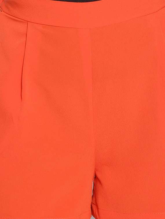 orange cotton tailored  shorts - 17756148 -  Standard Image - 4