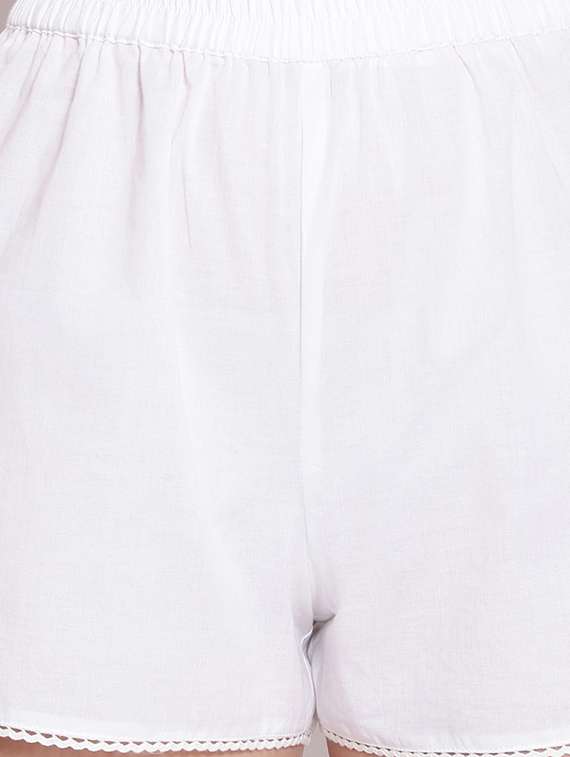 white cotton solids short - 17756158 -  Standard Image - 4