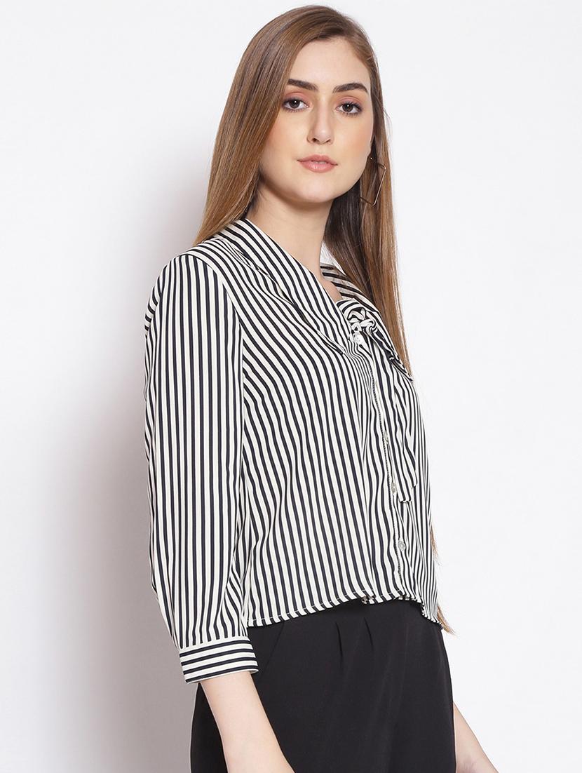 tie knot striped shirt - 17756175 - Standard Image - 1