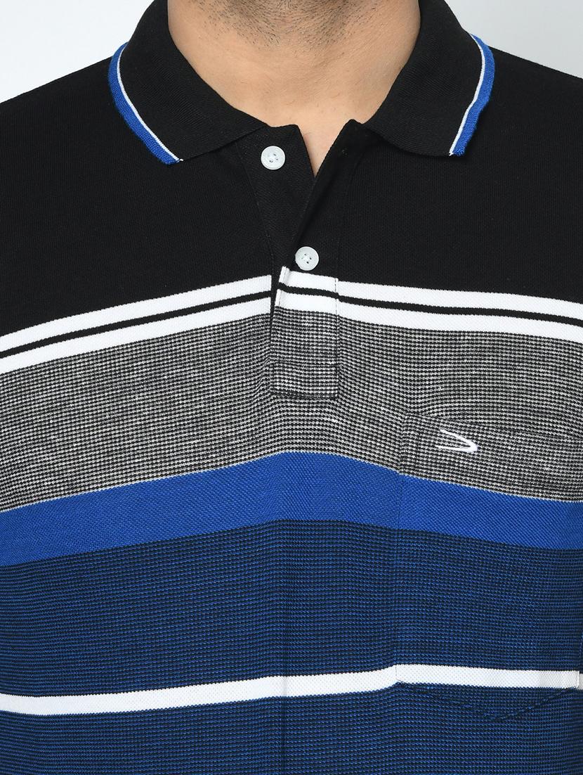 blue striped polo t-shirt - 17756377 - Standard Image - 4