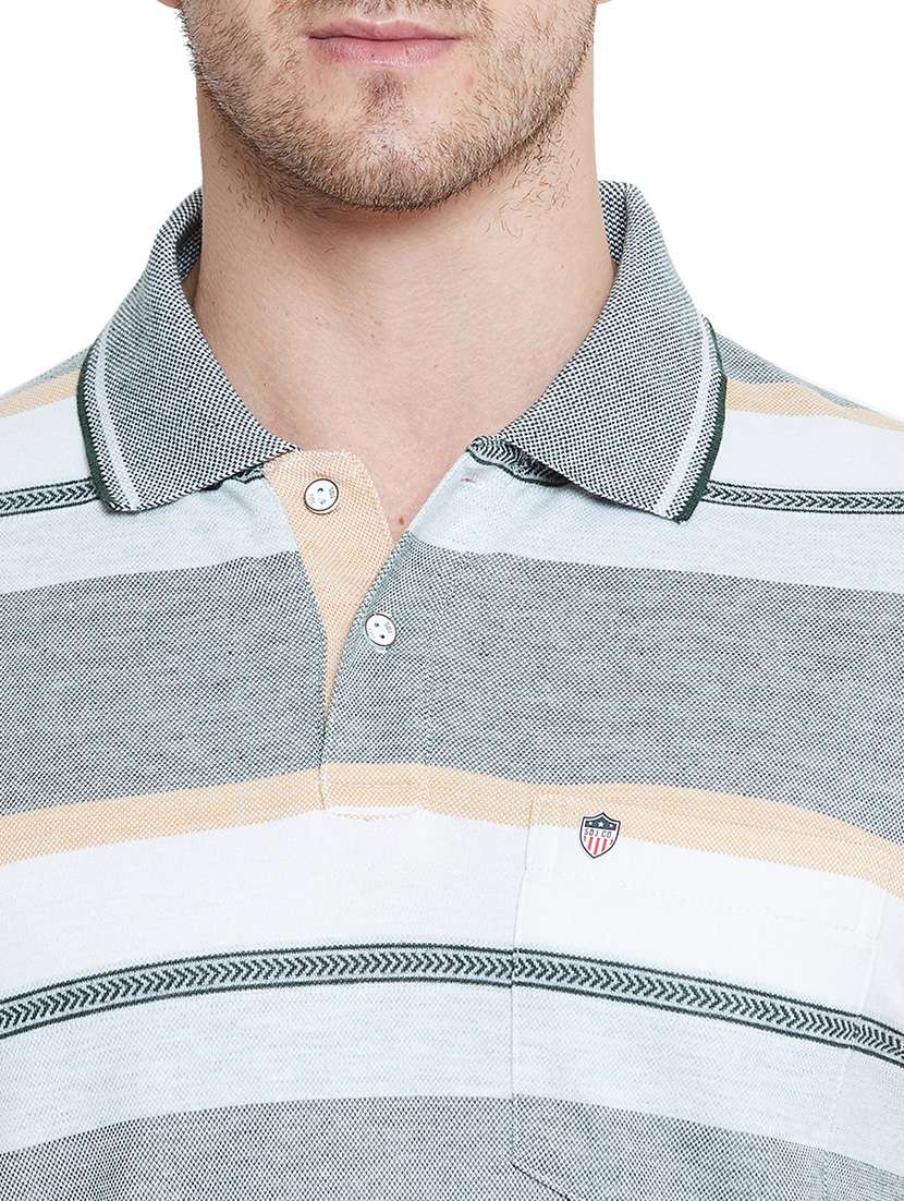 multi colored striped polo t-shirt - 17756384 - Standard Image - 4