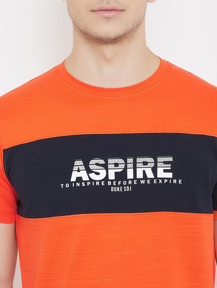 orange printed cut & sew t-shirt - 17757546 - Standard Image - 4