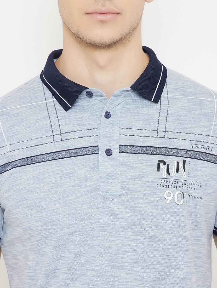 blue printed polo t-shirt - 17757552 - Standard Image - 4