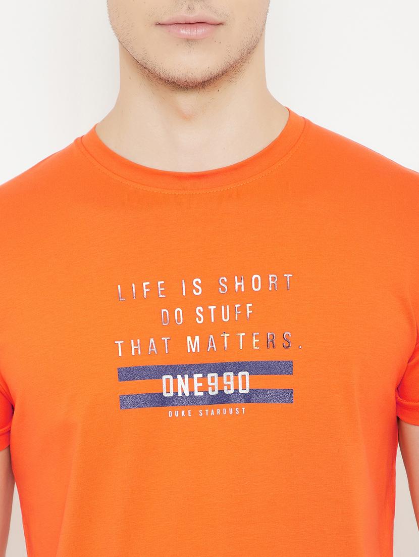orange printed t-shirt - 17757557 - Standard Image - 4