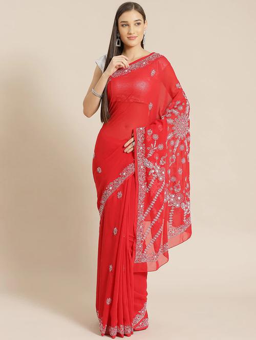 women's embroidered saree with blouse - 17757714 -  Standard Image - 0