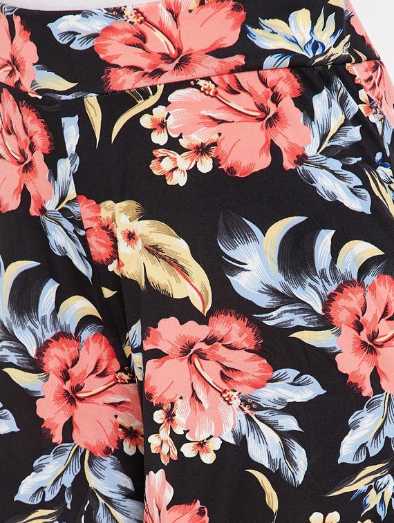 high rise floral flared palazzo - 17757917 - Standard Image - 4