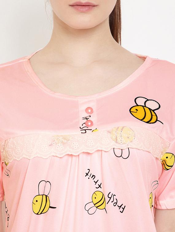 quirky printed nightwear shorts set - 17757920 - Standard Image - 4