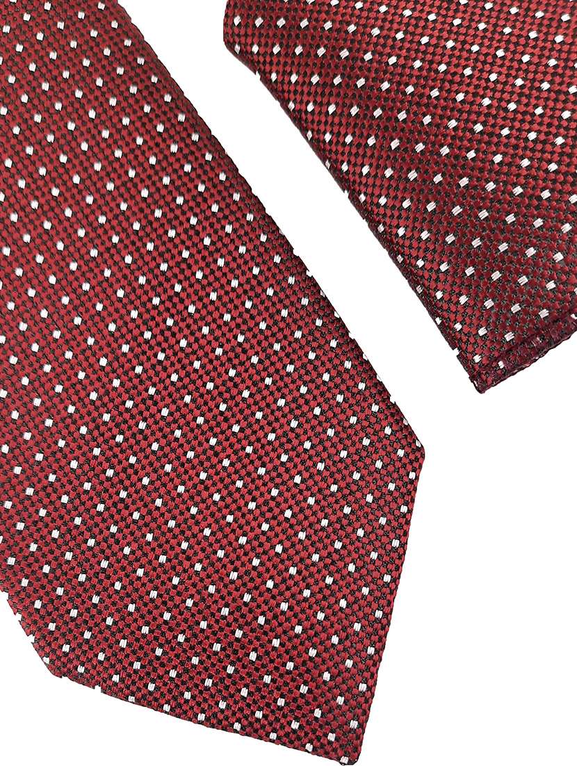 maroon silk blend tie - 17758257 -  Standard Image - 4