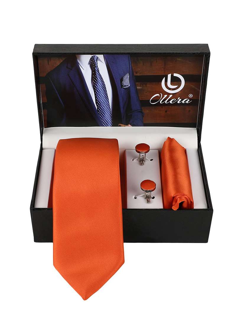orange silk blend tie - 17758270 - Standard Image - 1
