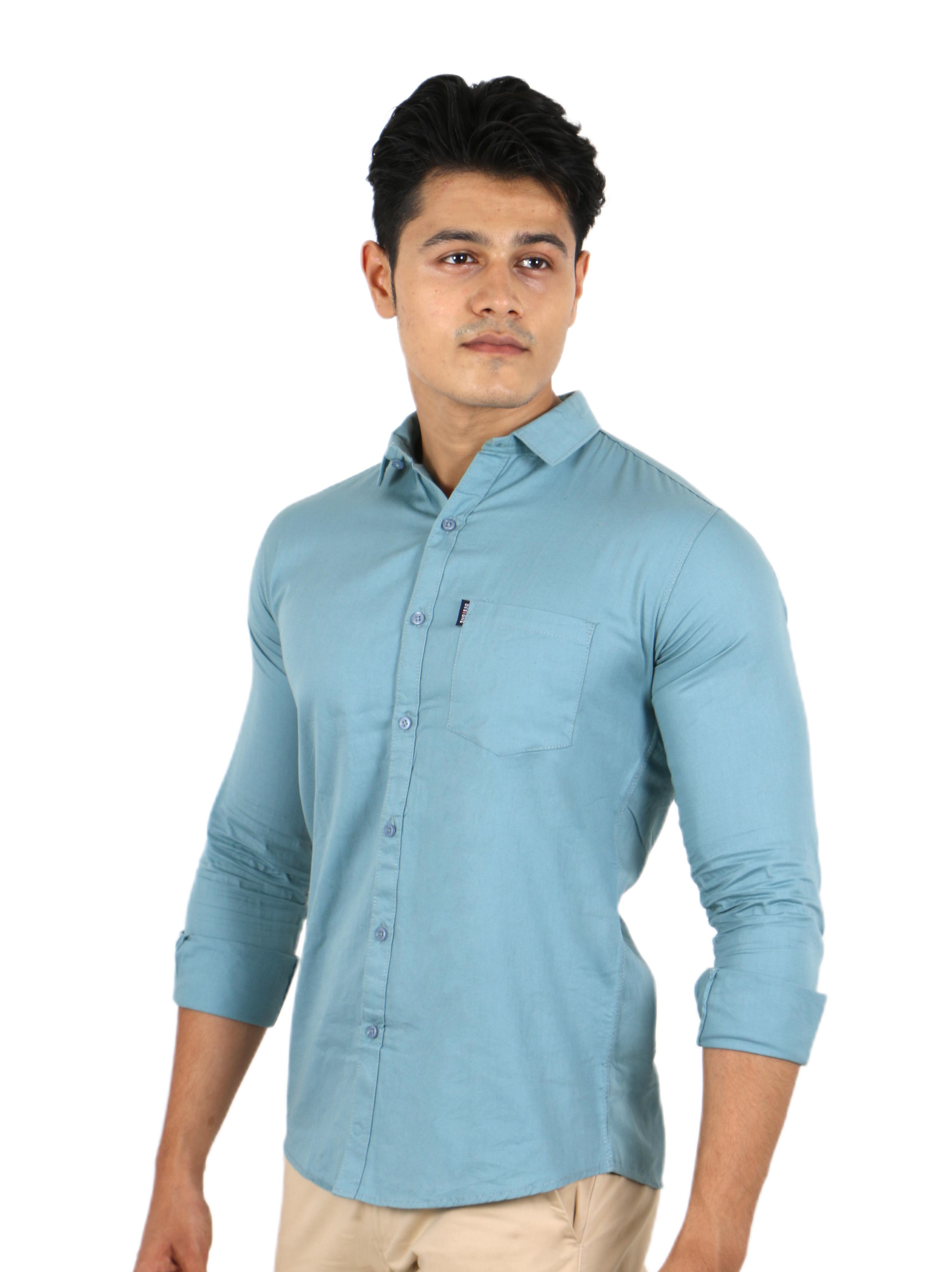 slimfit mens casual shirt - 17758358 - Standard Image - 1