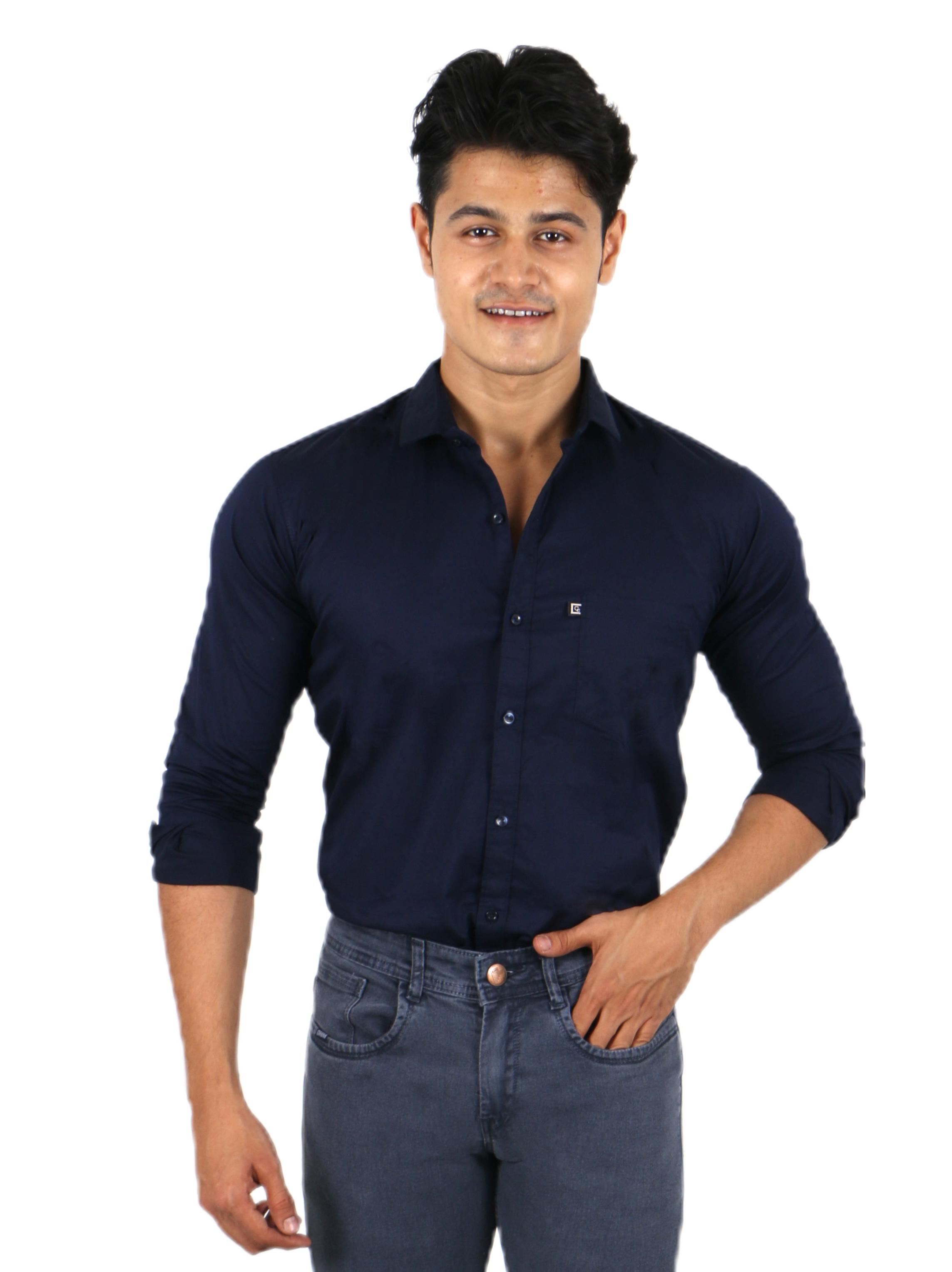 slimfit mens casual shirt - 17758365 - Standard Image - 1
