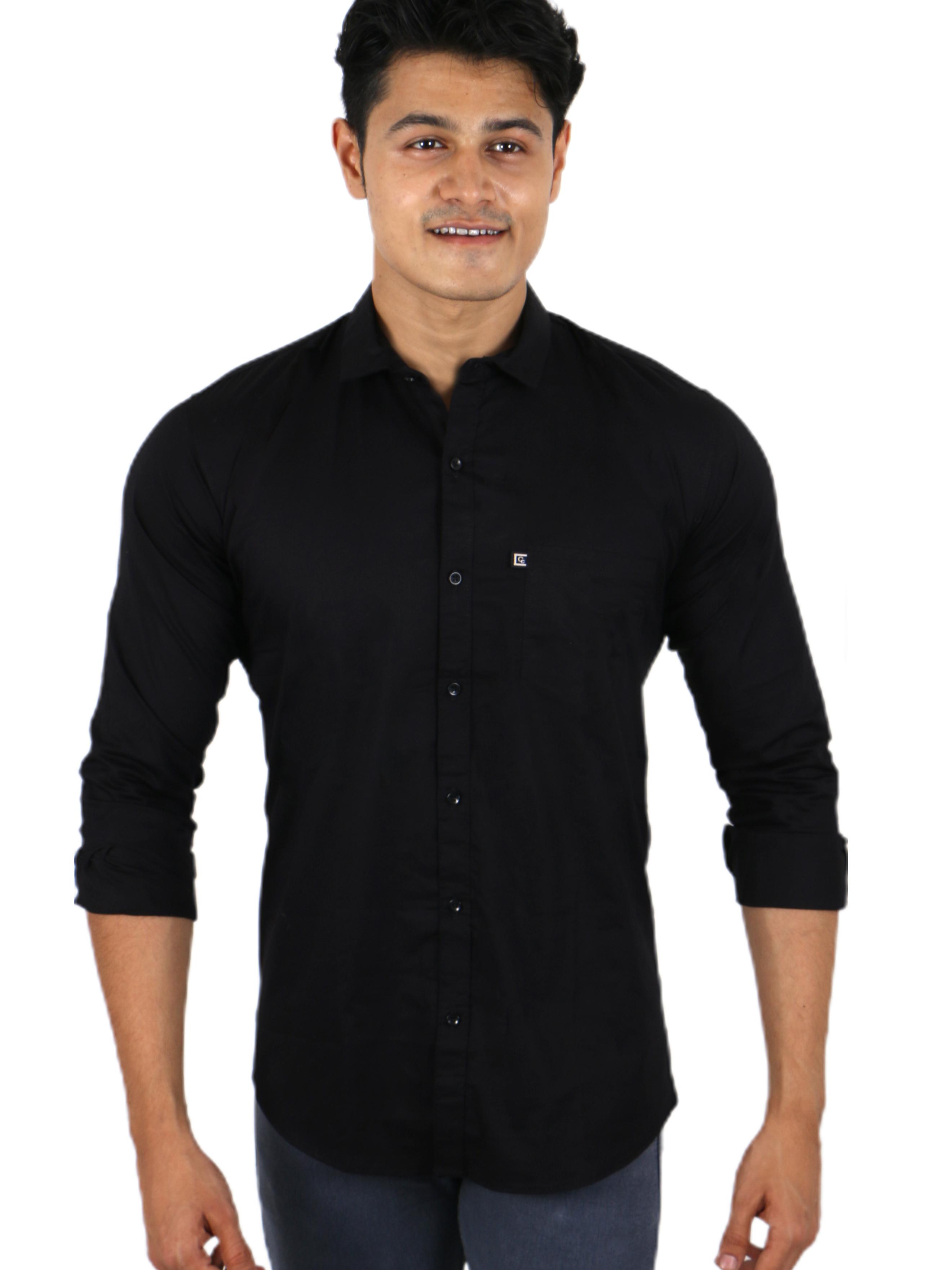 slimfit mens casual shirt - 17758366 - Standard Image - 1