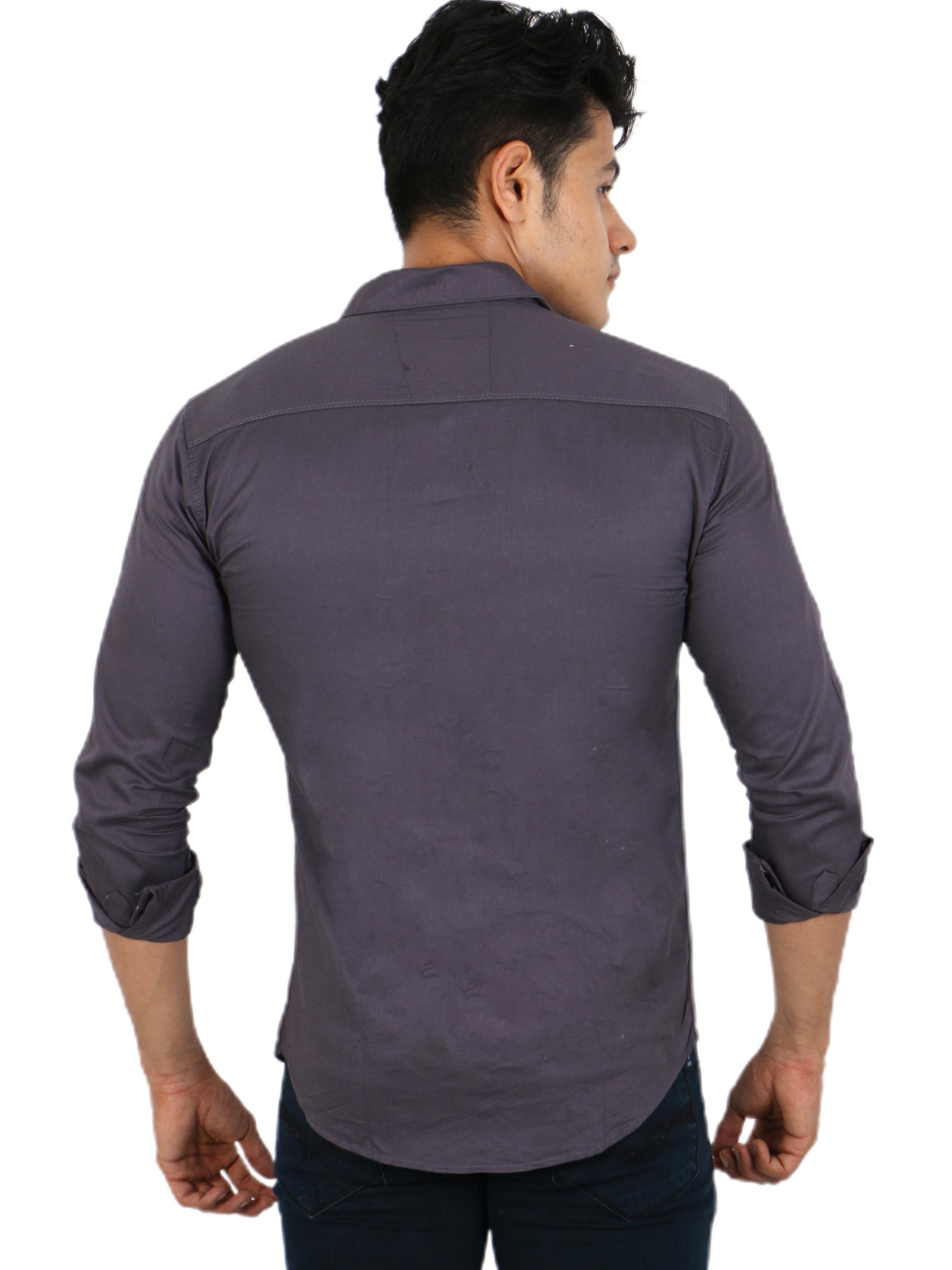 slimfit mens casual shirt - 17758367 - Standard Image - 4