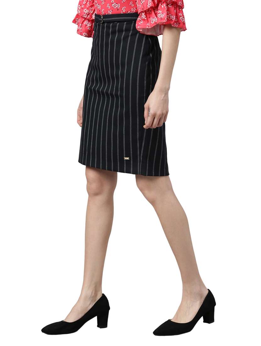 high rise striped straight skirt - 17758977 -  Standard Image - 1
