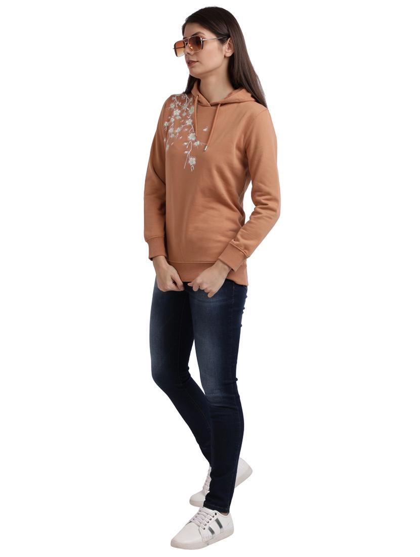 hooded neck floral sweatshirt - 17759382 - Standard Image - 4