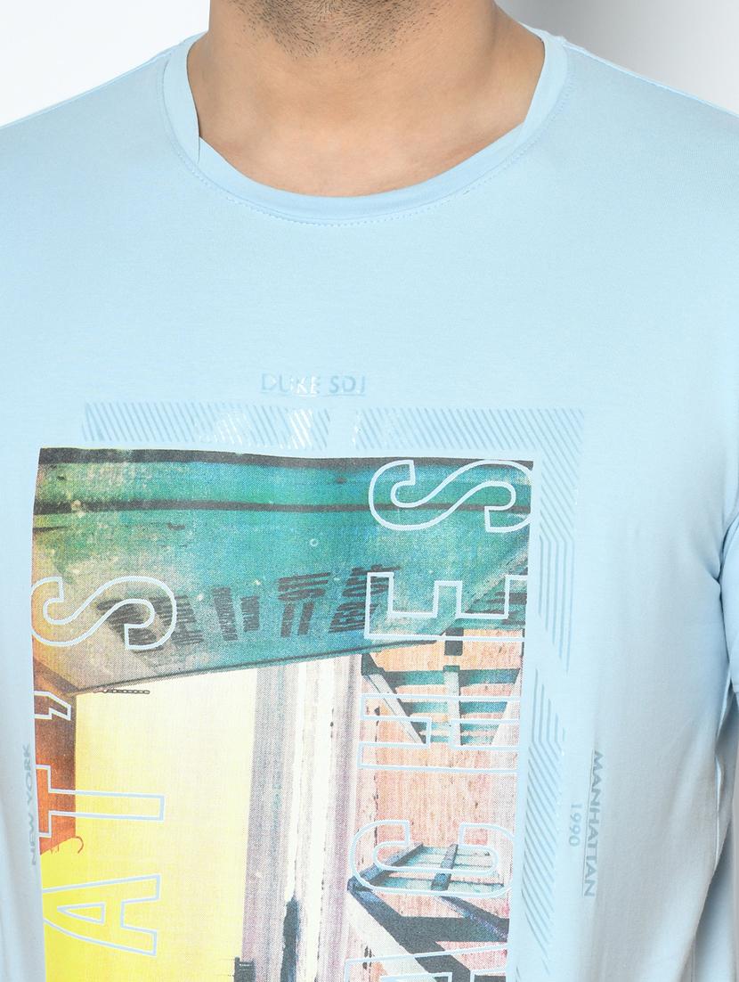 blue printed t-shirt - 17760031 - Standard Image - 4