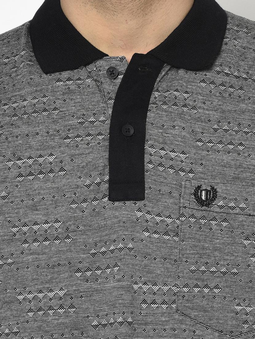 black self design polo t-shirt - 17760055 - Standard Image - 4