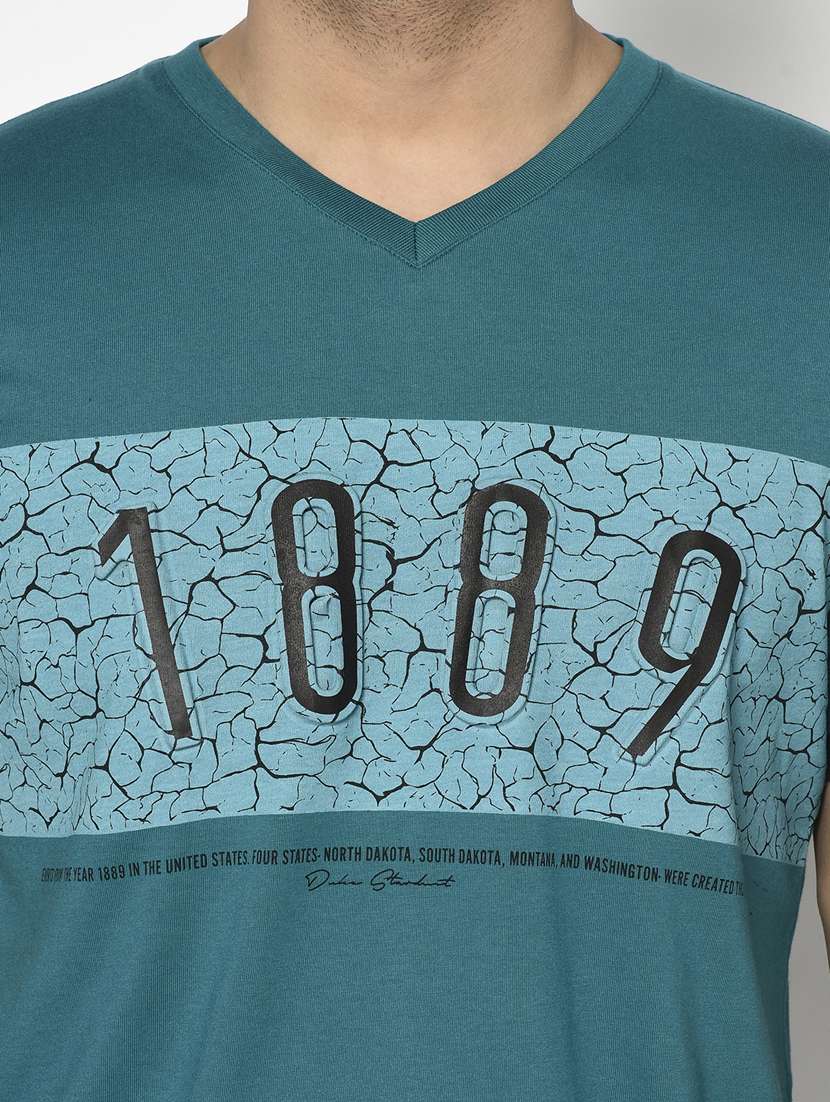 green printed t-shirt - 17760060 - Standard Image - 4