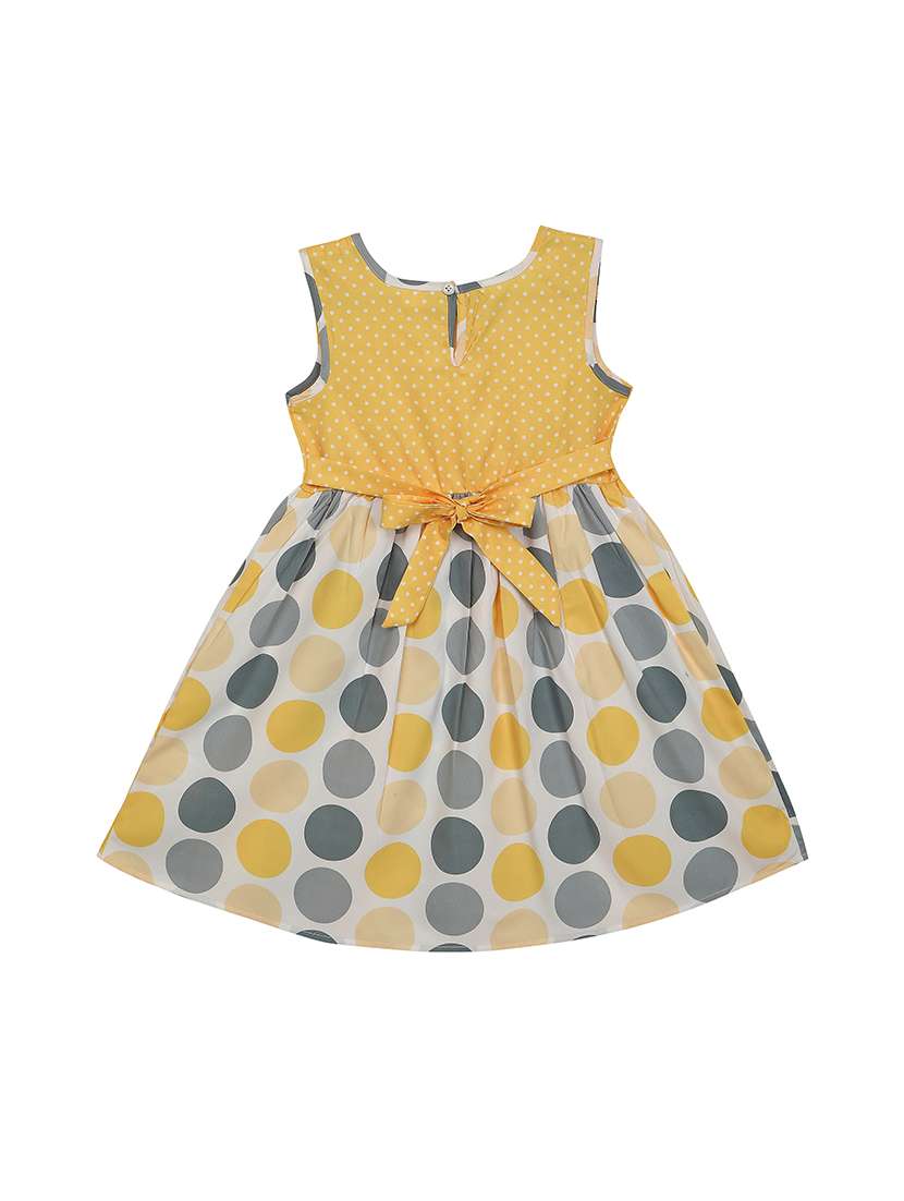 yellow printed frock - 17760145 - Standard Image - 1