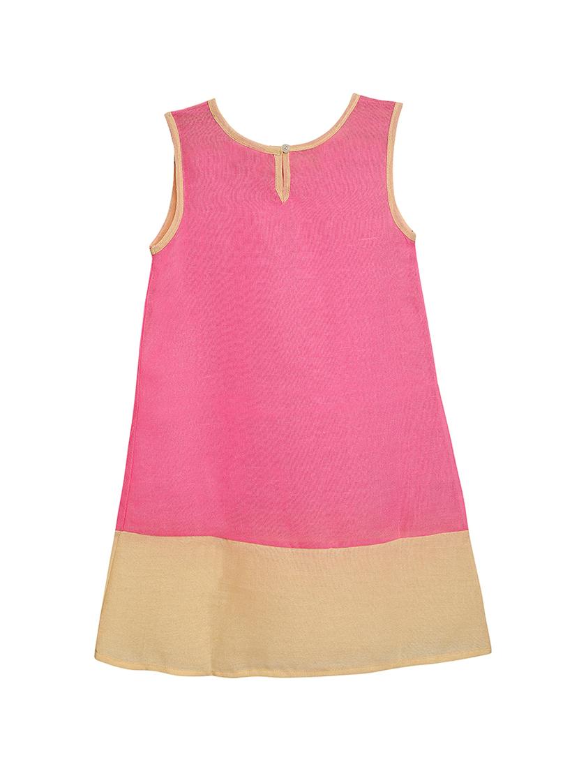 girls round neck sleeveless frock - 17760148 - Standard Image - 1