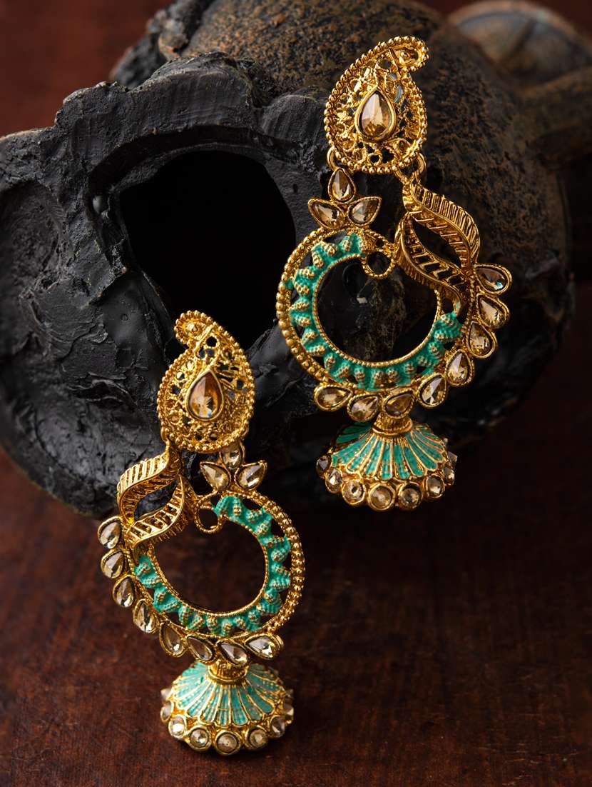 gold metal drop earring