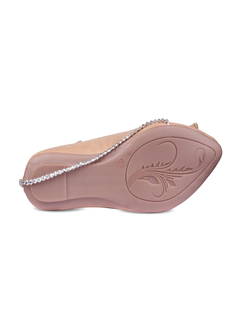 beige synthetic slip on ballerina - 17760526 - Standard Image - 4