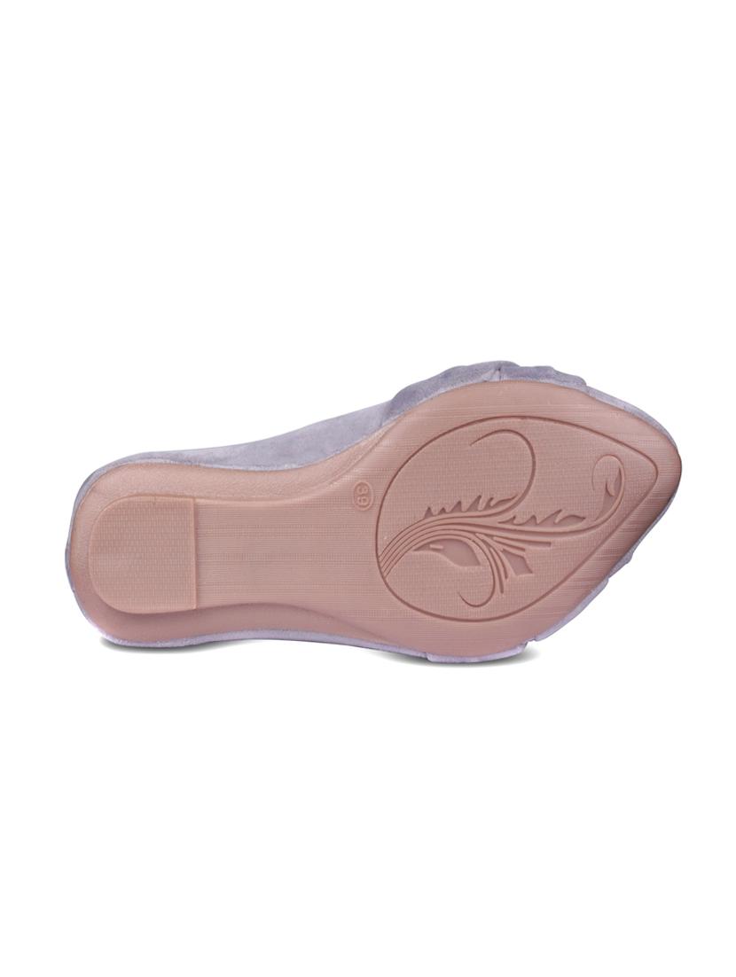 grey satin slip on ballerina - 17760528 - Standard Image - 4