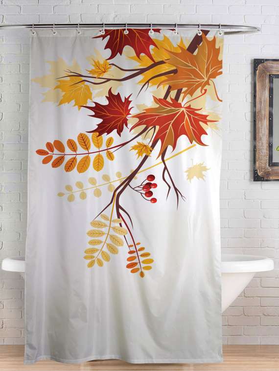 rightgifting floral designed water repellent polyester shower curtain 7 feet for bathroom with 10 hooks