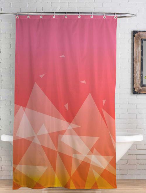 rightgifting printed designed water repellent polyester shower curtain 7 feet for bathroom with 10 hooks - 17760659 -  Standard Image - 0