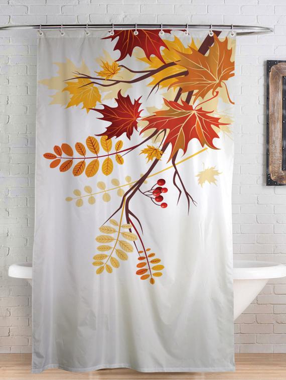rightgifting floral designed water repellent polyester shower curtain 7 feet for bathroom with 10 hooks - 17760663 - Zoom Image - 0