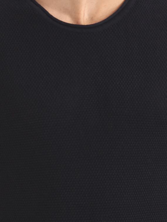 navy blue solid pullover - 17761340 - Standard Image - 4