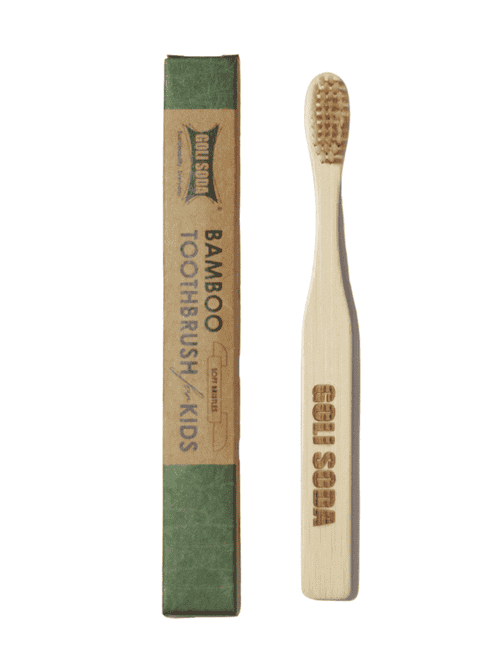 goli soda biodegradable bamboo toothbrush for kids
