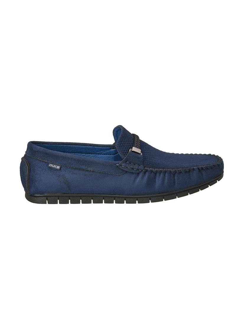 navy synthetic slip on loafers - 17762211 -  Standard Image - 1