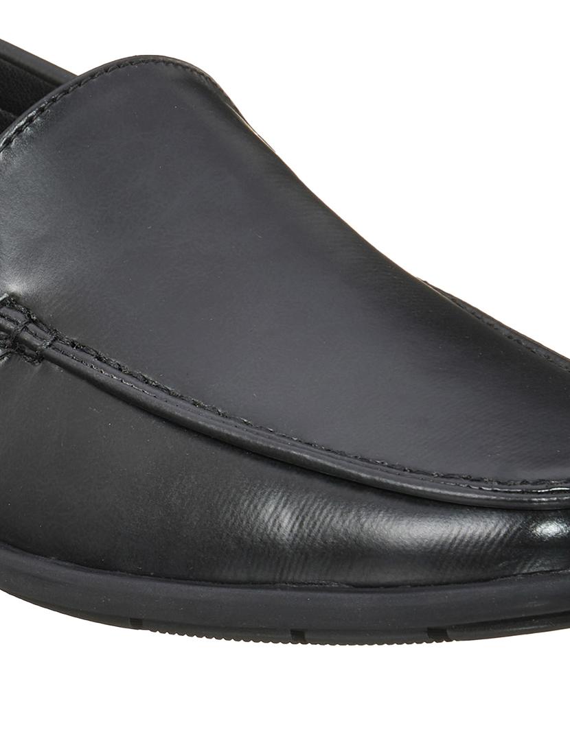 black synthetic slip on loafers - 17762212 - Standard Image - 4