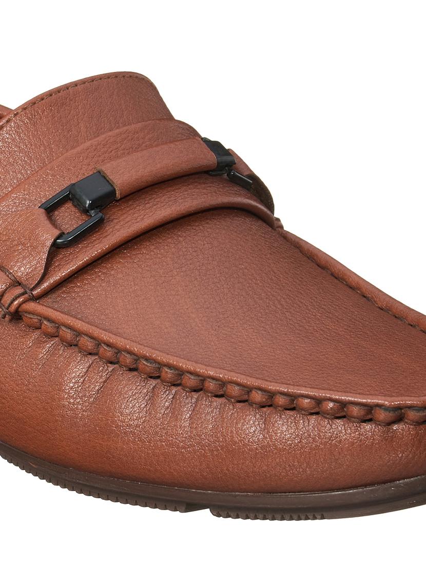 tan synthetic slip on loafers - 17762221 - Standard Image - 4