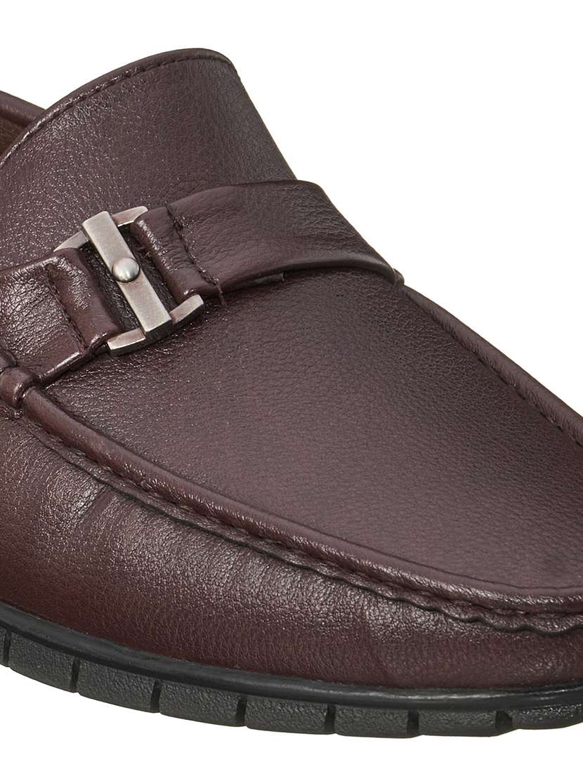 brown synthetic slip on loafers - 17762223 -  Standard Image - 4