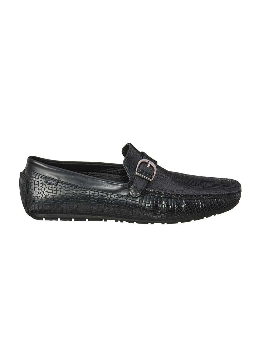 black synthetic slip on loafers - 17762224 -  Standard Image - 1