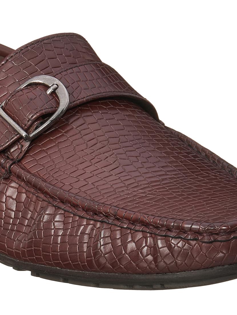 red synthetic slip on loafers - 17762226 -  Standard Image - 4