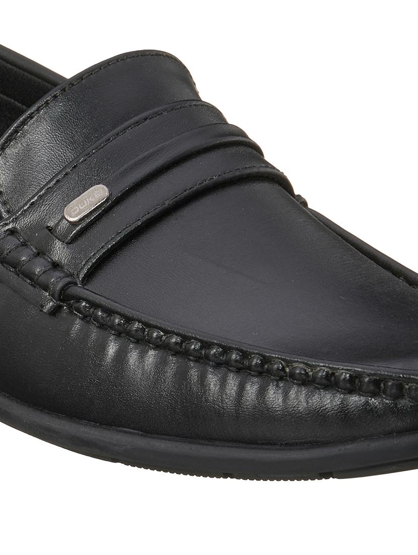 black synthetic slip on loafers - 17762235 - Standard Image - 4